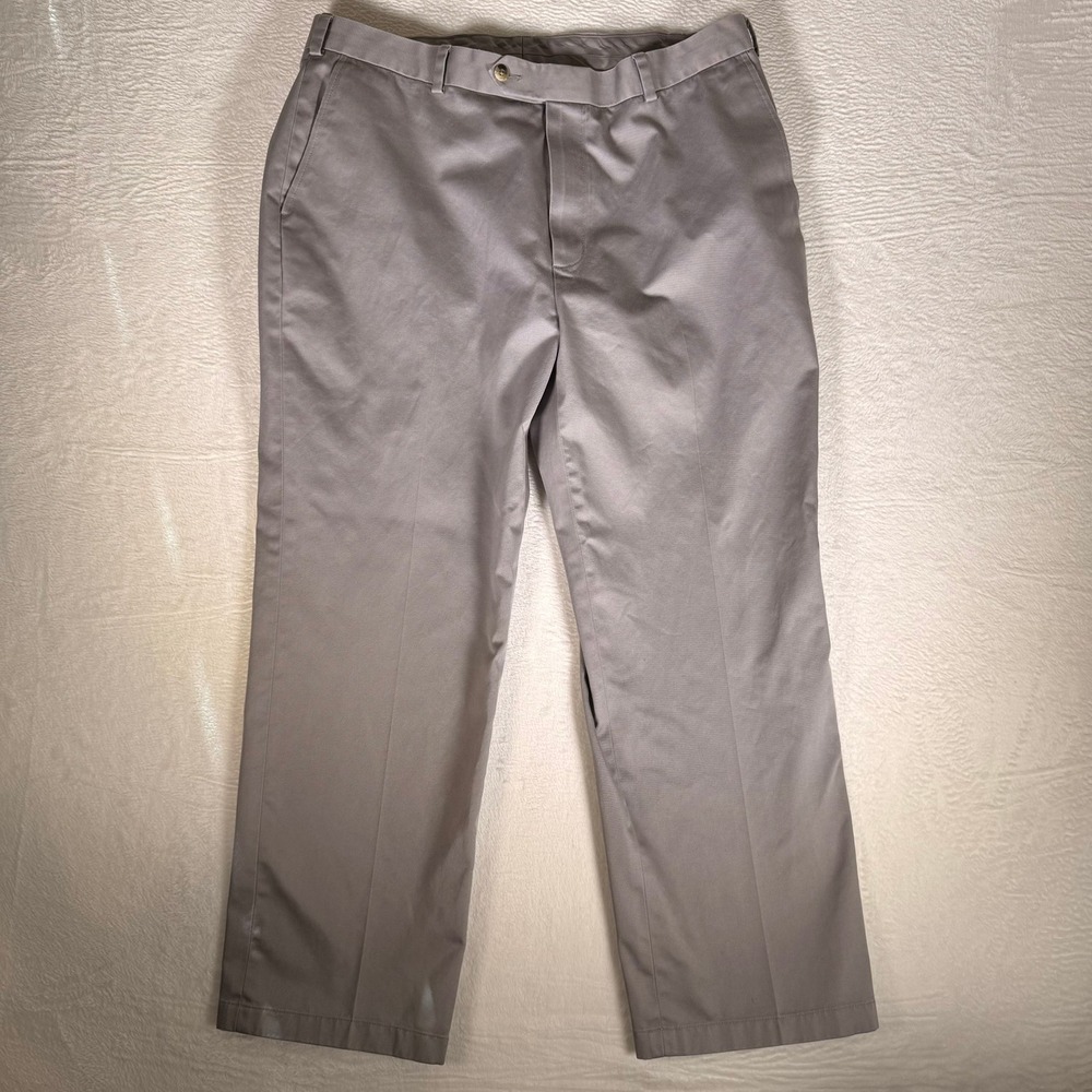 JOS A BANK Tailored Fit Traveler Mens Gray 100% Cotton Dress Pants 38W x 29L